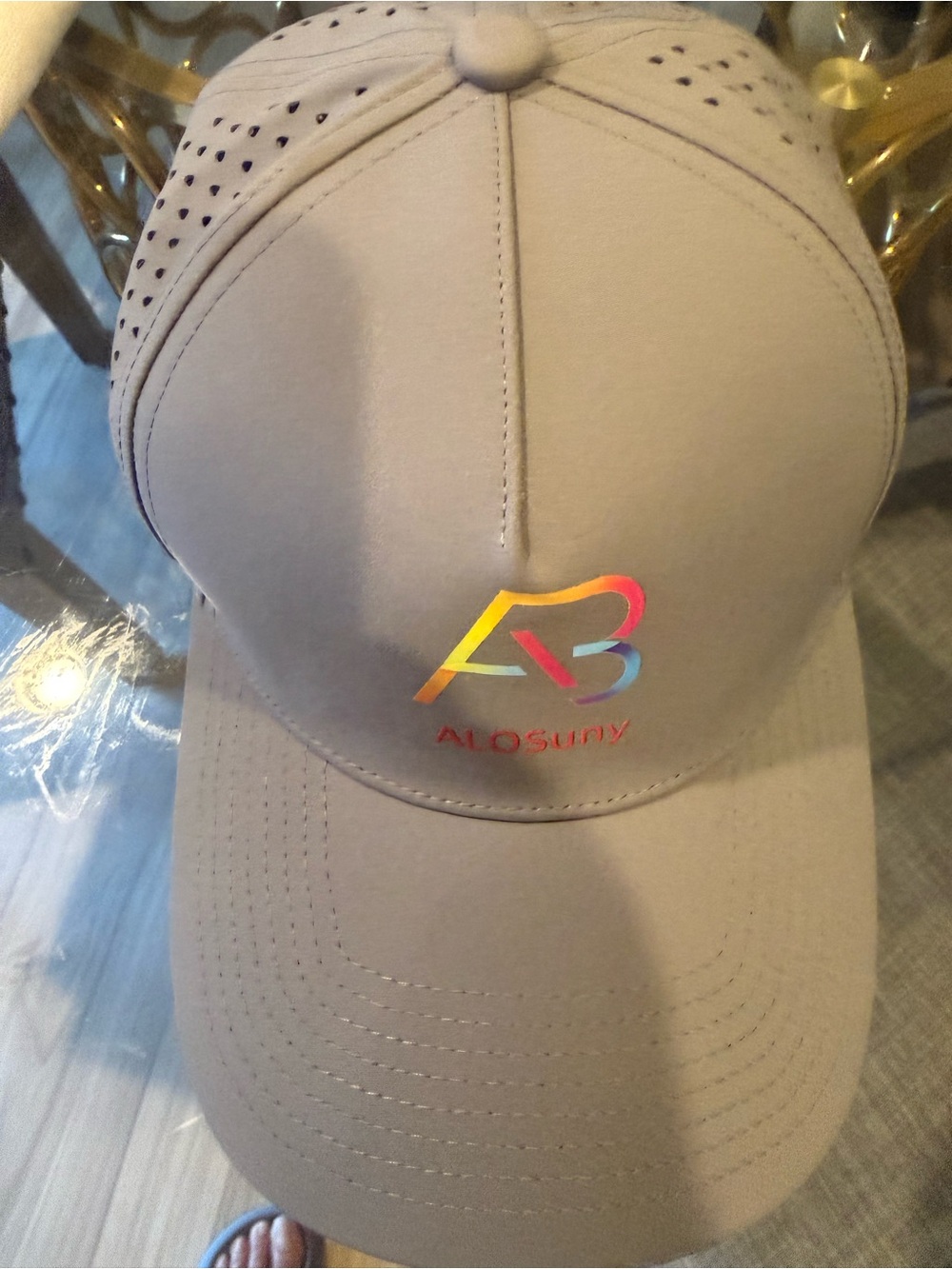 Kids Breathable Baseball Cap in Beige